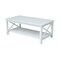 International Concepts Rectangle Hampton Coffee Table, 46 W, 24 L, 18 in H, Wood, White OT08-70C - alternate 1